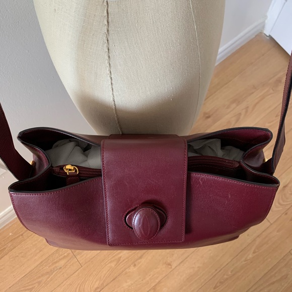 CARTIER Authentic Vintage Leather Crossbody Bag - Picture 5 of 14